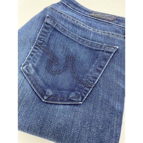 AG Adriano Goldschmied Jeans Womens The Stilt Blue Dark Prima Mid Rise Cigarette - Picture 6 of 10